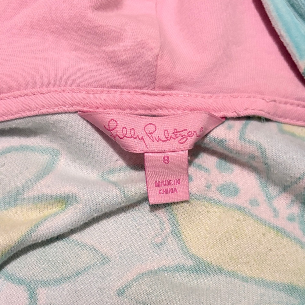 Lilly Pulitzer Kids Floral Hoodie - Blue and Green - Picture 7 of 9